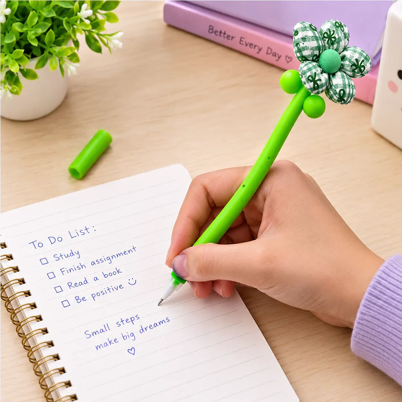 Cute Floral Fabric Gel Pen