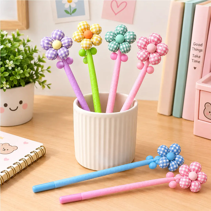 Cute Floral Fabric Gel Pen