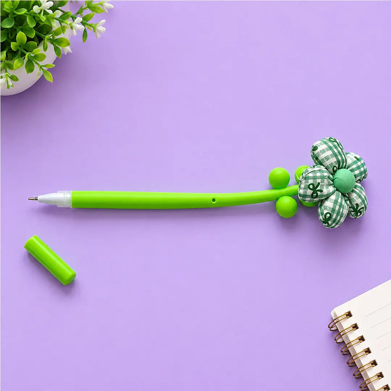 Cute Floral Fabric Gel Pen