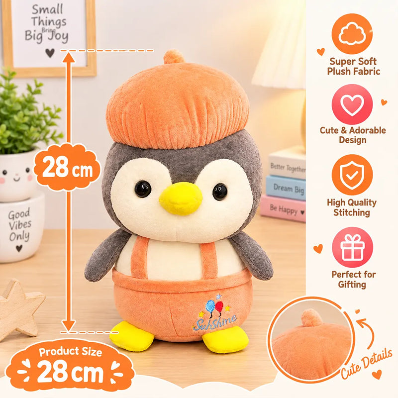 Cute Fluffy Penguin Teddy – 28cm