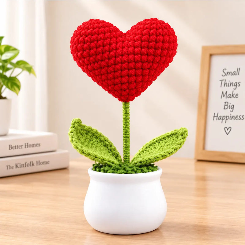 Crochet Flower Pot - Red Heart