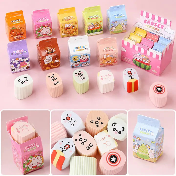 Cute Mini Character Blind Box Eraser
