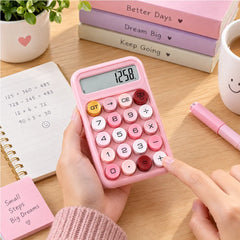 Kawaii Pink Desktop Calculator