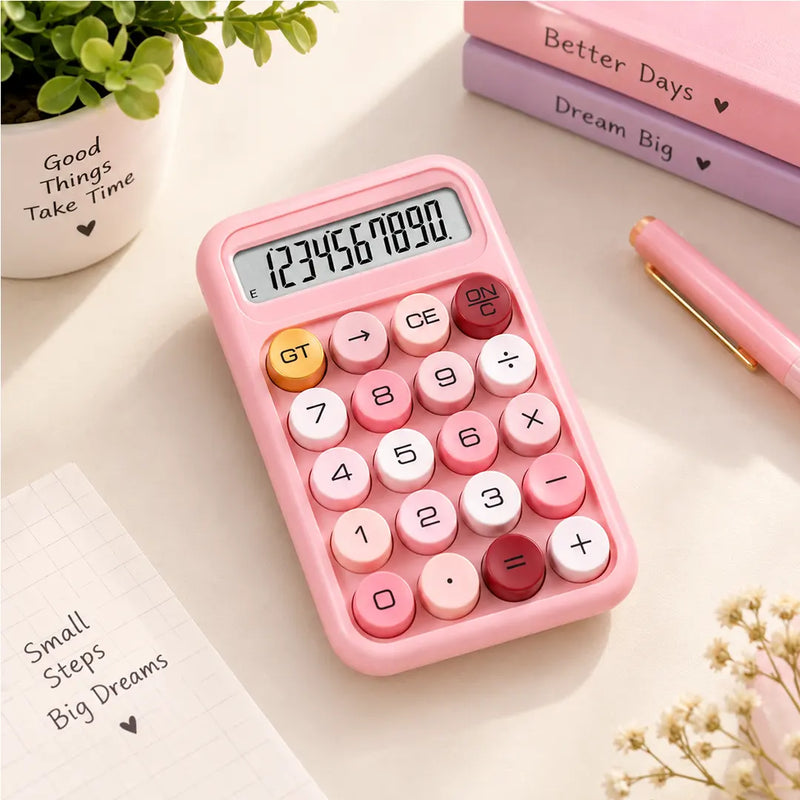 Kawaii Pink Desktop Calculator