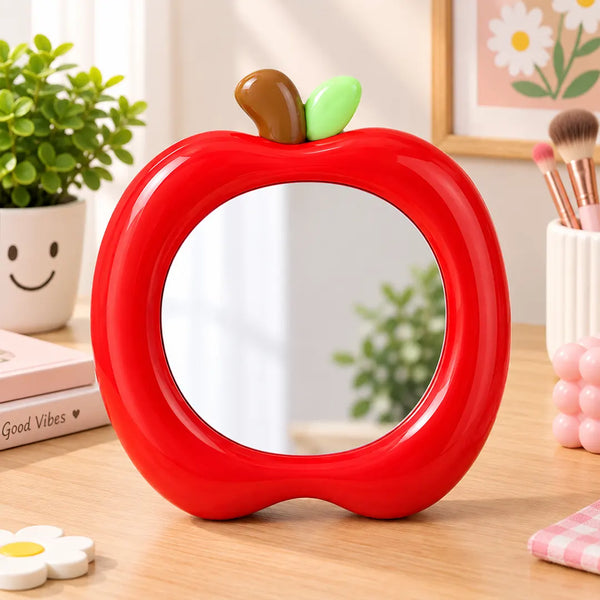Cute Apple-Shaped Desk Mirror