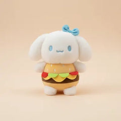 Cute White Burger Puppy Plush Toy 20cm