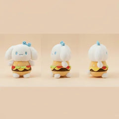 Cute White Burger Puppy Plush Toy 20cm