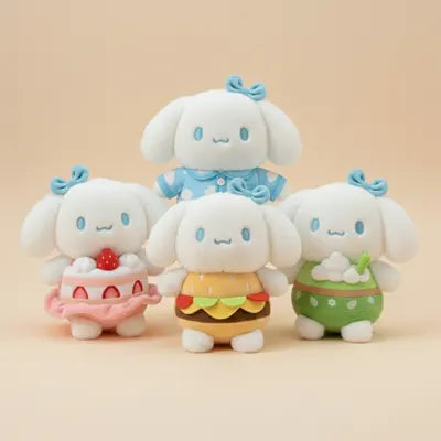 Cute White Burger Puppy Plush Toy 20cm