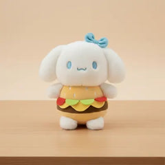 Cute White Burger Puppy Plush Toy 20cm