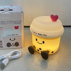 Bubble Boba Tea Silicone Desk Lamp