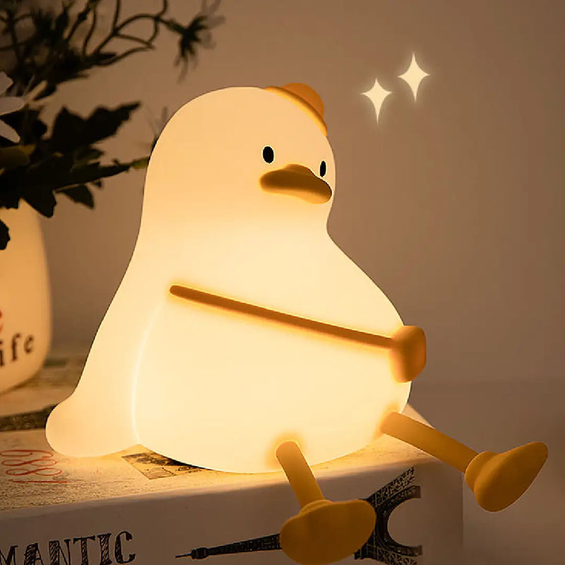 Cute Duck Silicone Rechargeable Night Lamp