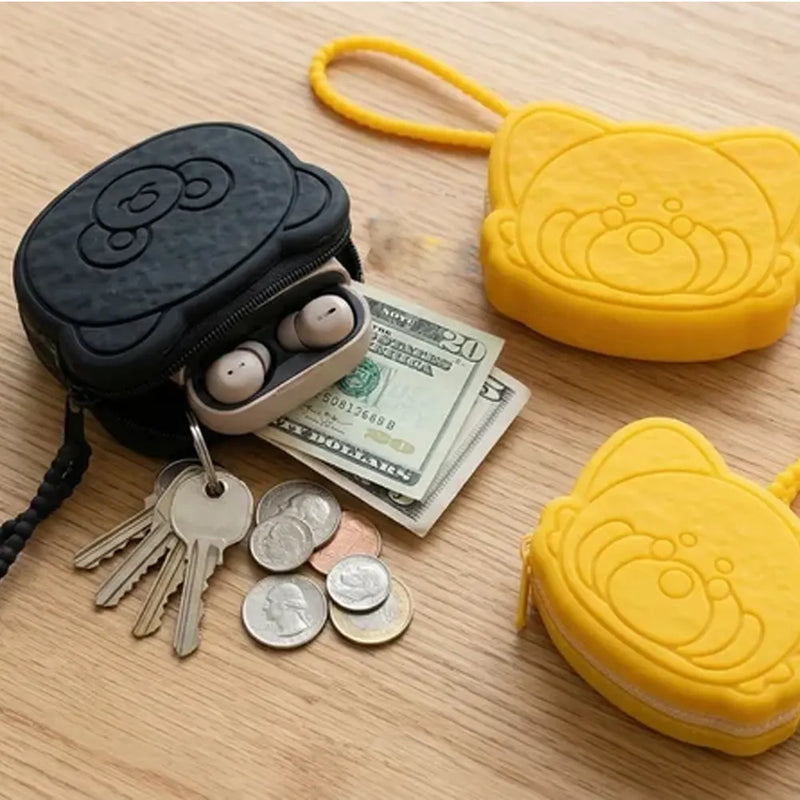 Cute Silicone Coin Pouch Keychain