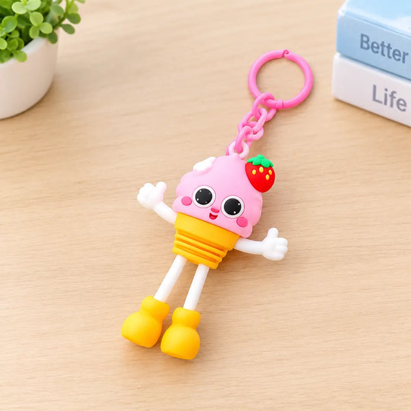 Adorable Fast Food Theme Silicone Bag Charm / Keychain