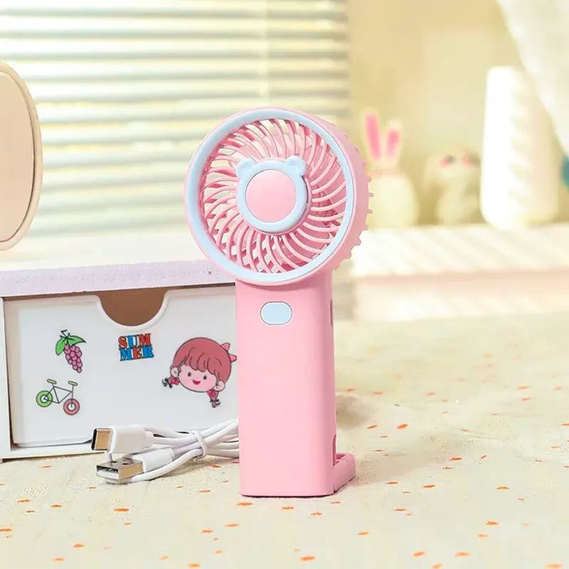 Pastel Three Speed Rechargeable Fan