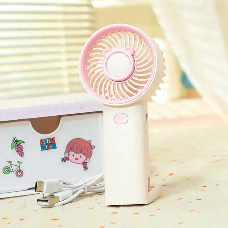 Pastel Three Speed Rechargeable Fan