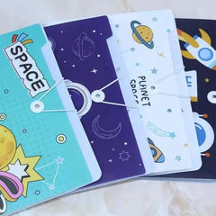 Space Theme File Folder with 8 Pockets