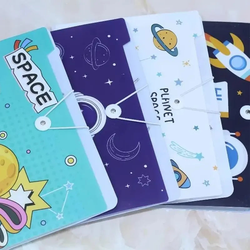Space Theme File Folder with 8 Pockets