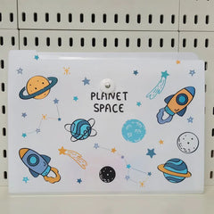 Space Theme File Folder with 8 Pockets