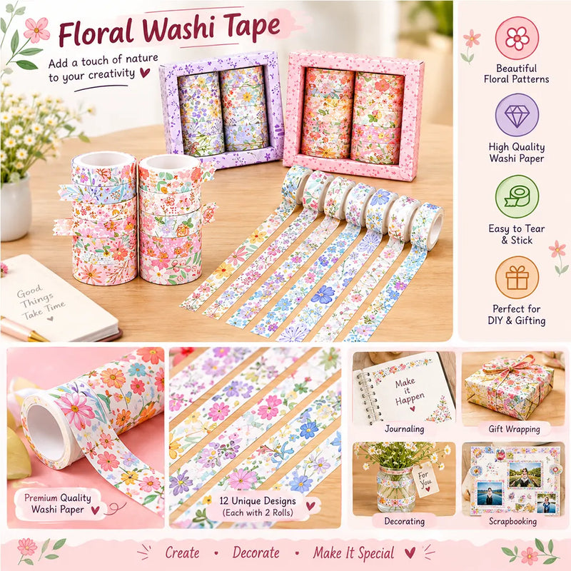 Floral Dream Washi Tape Set