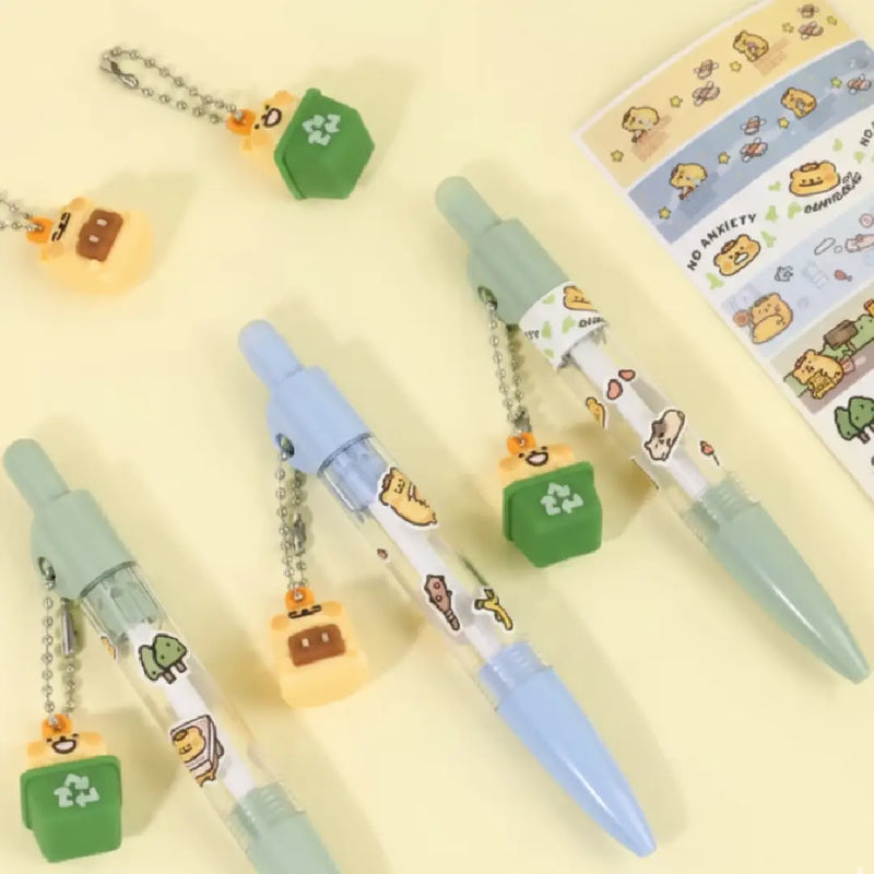 BearisBug Kawaii Gel Pen with Stickers – Customizable Design