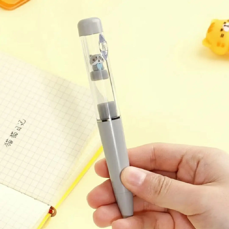 3D Floating Cat Gel Pen – Cute Shaking Mini Cat, Smooth Writing