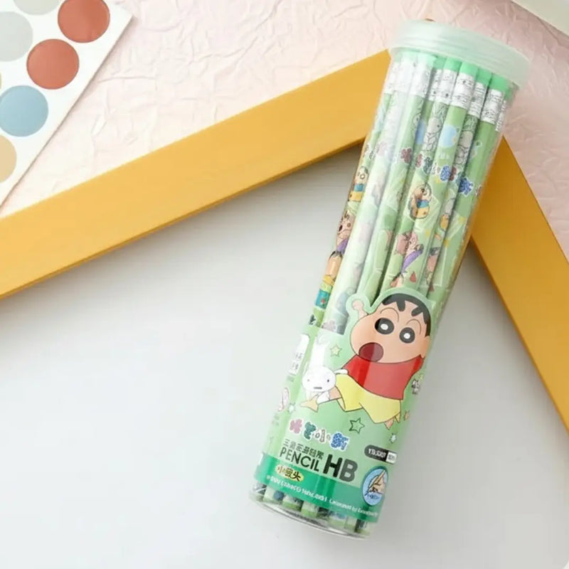 Cute Cartoon HB Pencil Set Jar of 12 - Cute Design