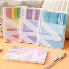 All-in-One Sticky Notes and Tabs Organizer-Spiral Notebook Adhesive Sheets