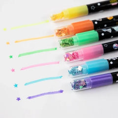 6-in-1 Star Highlighters Set - Bright, Bold & Fun