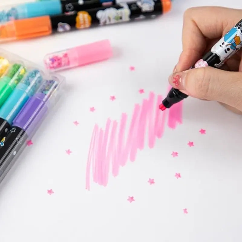 6-in-1 Star Highlighters Set - Bright, Bold & Fun