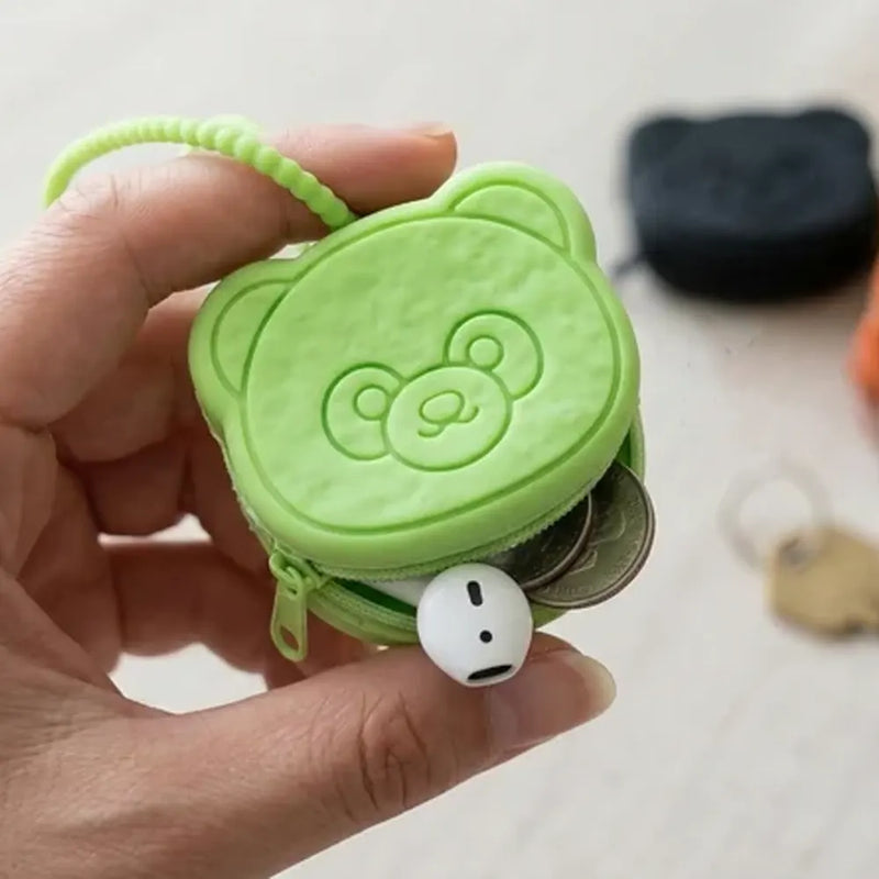 Cute Silicone Coin Pouch Keychain
