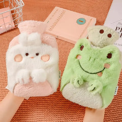 Kawaii Plush Hot Water Bag with Soft Cover