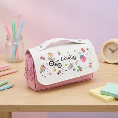 Lovely Pattern Multi-Layer Pencil Pouch