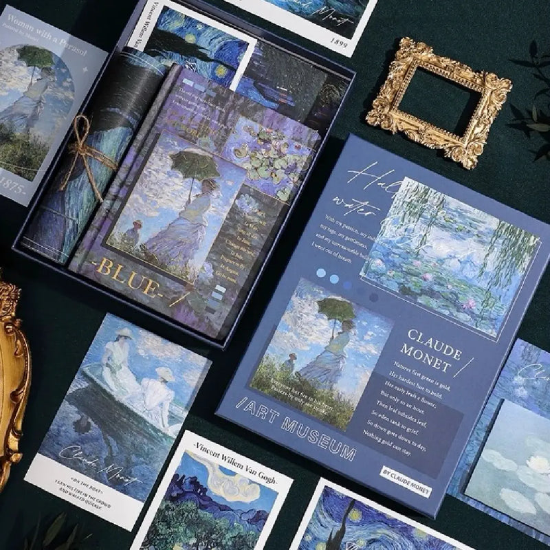 Vintage Aesthetic Blue Scrapbook Journaling Kit
