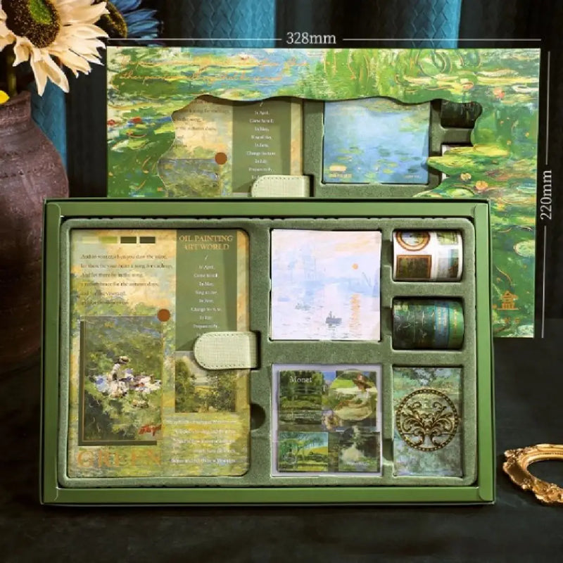 Large Aesthetic Scrapbook Green Journaling Kit