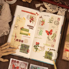 Vintage Botanical Sticker Set – Pretty Scrapbook Decor