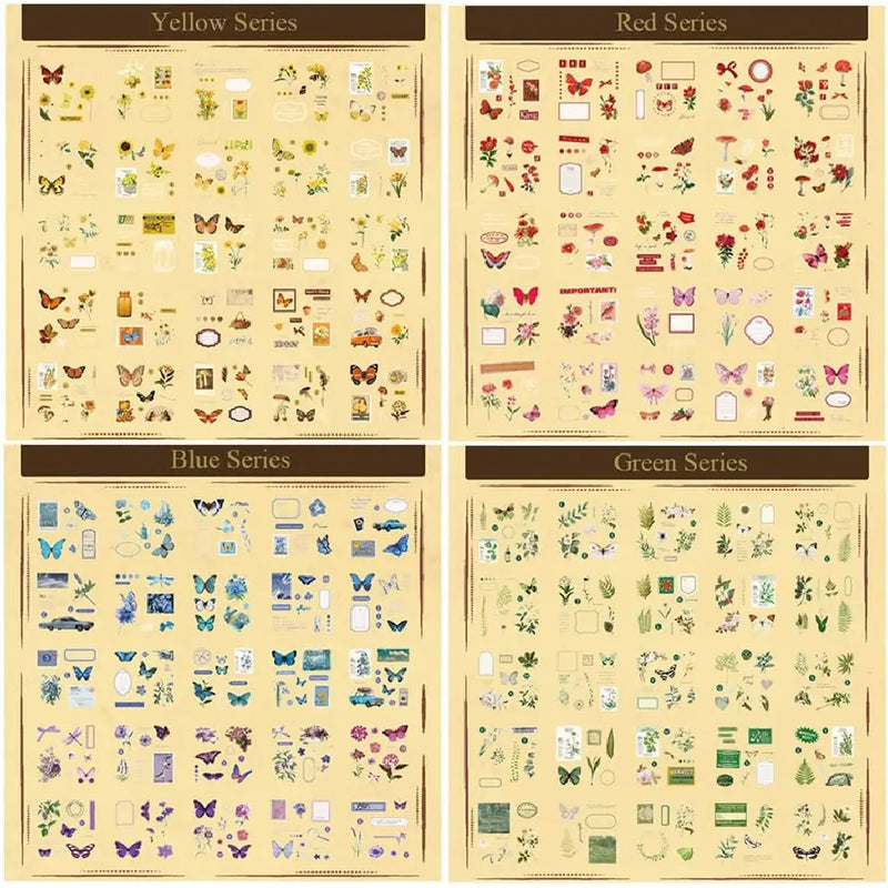 Vintage Botanical Sticker Set – Pretty Scrapbook Decor