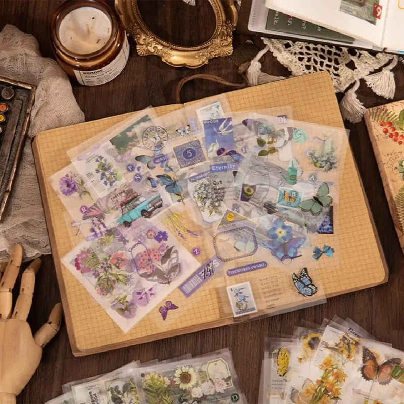 Vintage Botanical Sticker Set – Pretty Scrapbook Decor