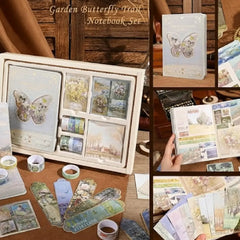 Vintage Aesthetic Butterfly Scrapbook Journaling Kit