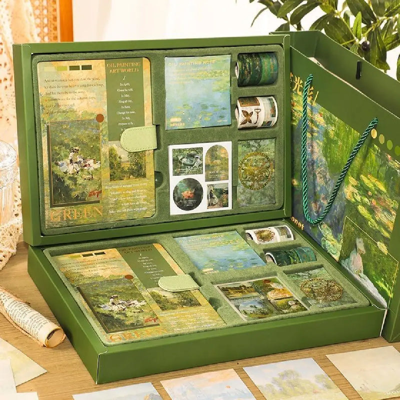 Large Aesthetic Scrapbook Green Journaling Kit