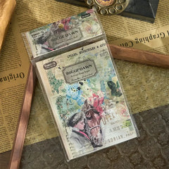 Brilliant Elegy Series Vintage Retro Journaling Stickers - 1 Book of 20 sheets