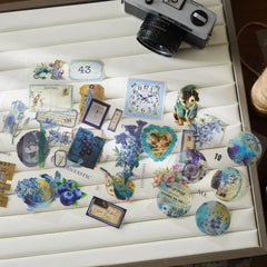 Brilliant Elegy Series Vintage Retro Journaling Stickers - 1 Book of 20 sheets