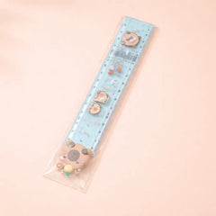 Kawaii Bear Folding Ruler – Cute Cartoon Transparent Measuring Scale