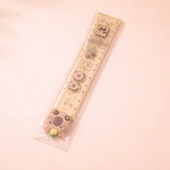 Kawaii Bear Folding Ruler – Cute Cartoon Transparent Measuring Scale