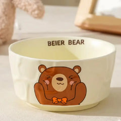 Adorable Animal Porcelain Bowl – Kawaii Dessert Cup, Home & Gifting (Pack of 4)