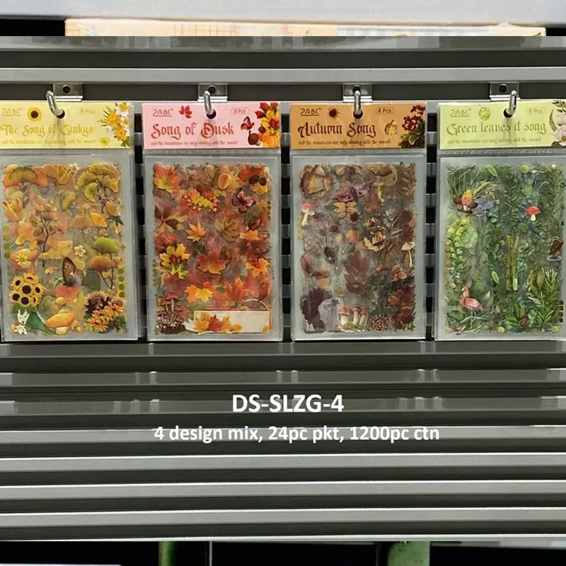 Vintage Autumn Nature Stickers Set