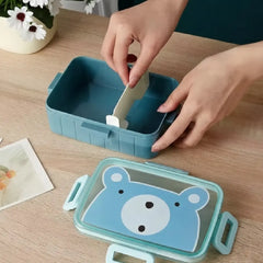 Cute Animal Print Lunch Box with Compartments