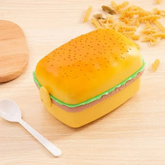 Burger-Shaped Lunch Box with 3 Compartments