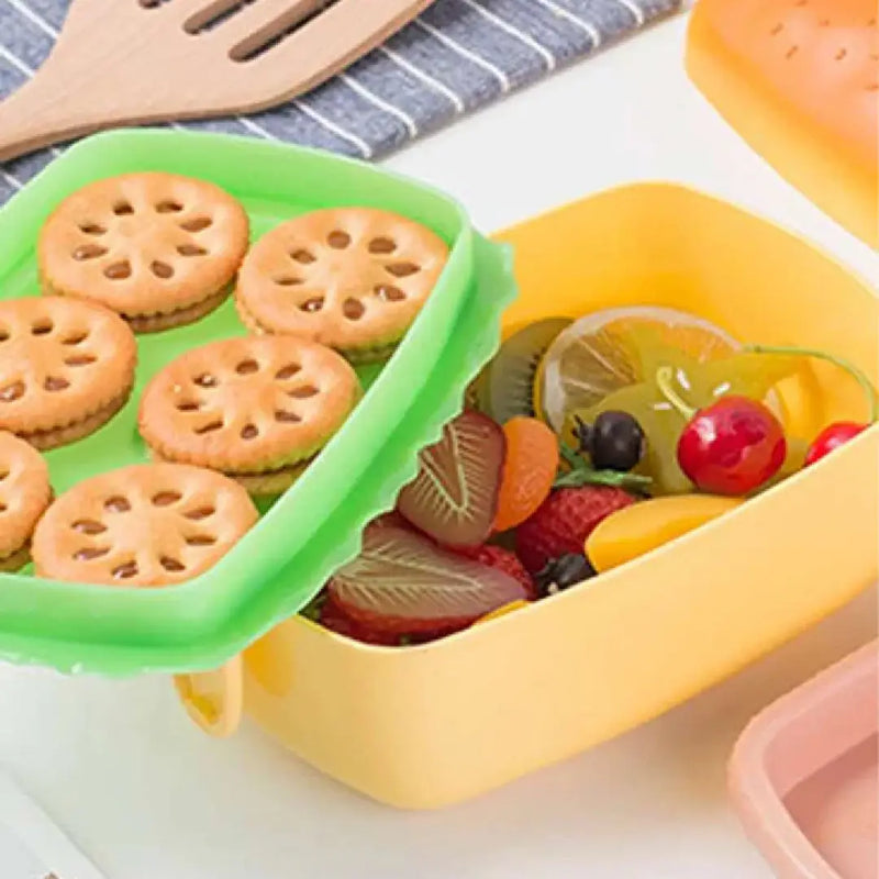 Burger-Shaped Lunch Box with 3 Compartments