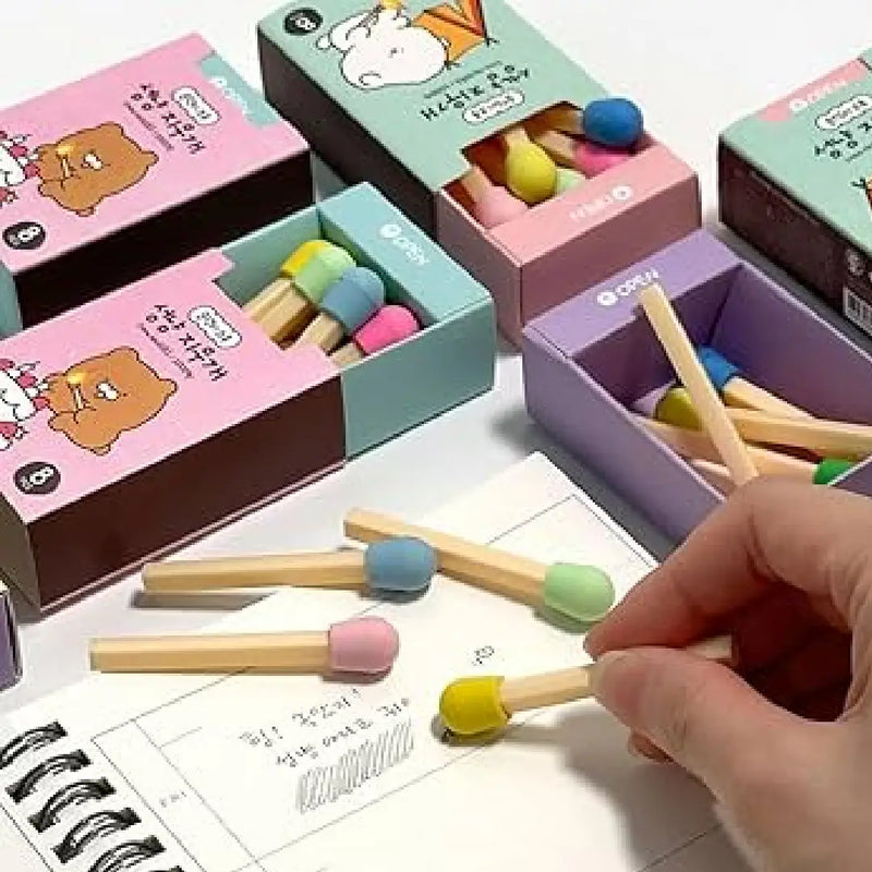 Rubber Matchstick Pencil Eraser – Pocket Size Fun