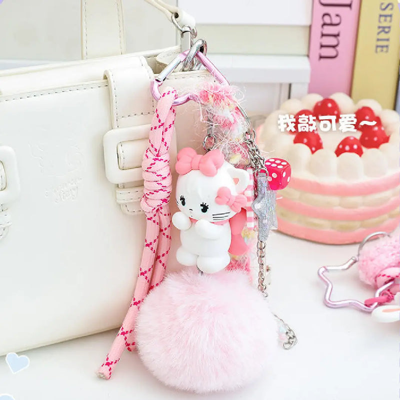 Mikko Pom-Pom Series Plush Blind Box Keychain – Pastel Mystery Charm (Authentic)